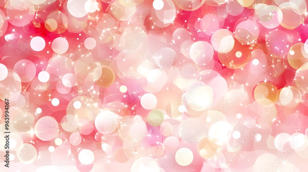 Abstract Pink and White Bokeh Background with Shiny Lights Abstract Pink and White Bokeh Background with Shiny Lights