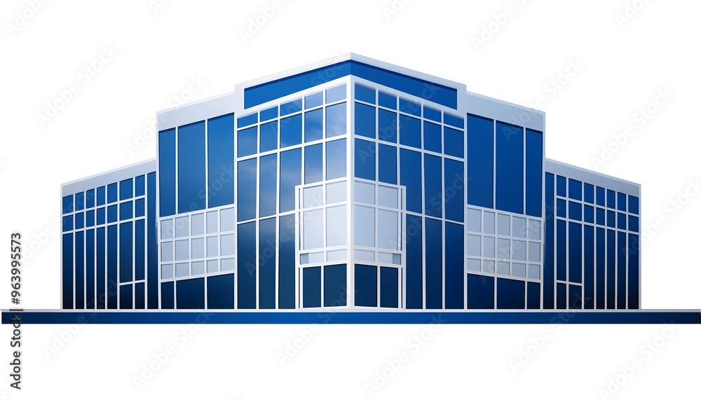 A flat design icon in blue and white, isolated on a white background