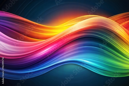 Vivid flowing abstract curved gradient lines art displaying multicolor digital background