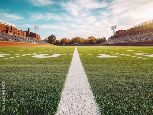 American Football Field Perspective. photo