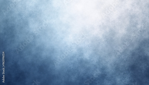 Abstract frosty silver and blue gradient noisy grain background texture