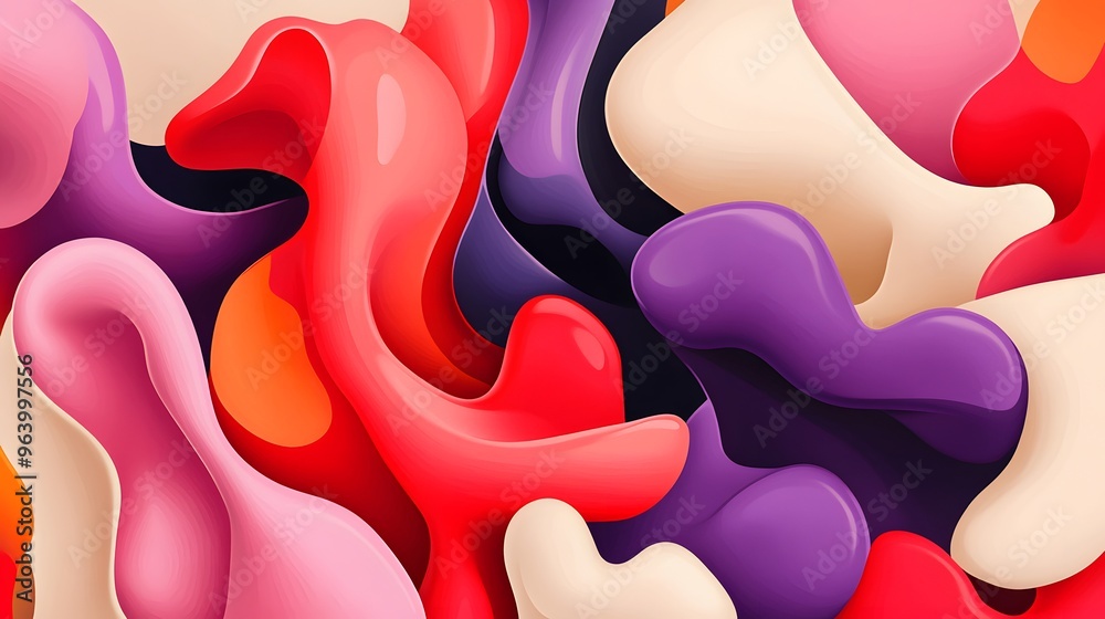 Abstract Colorful Liquid Shapes Background Abstract Colorful Liquid Shapes Background
