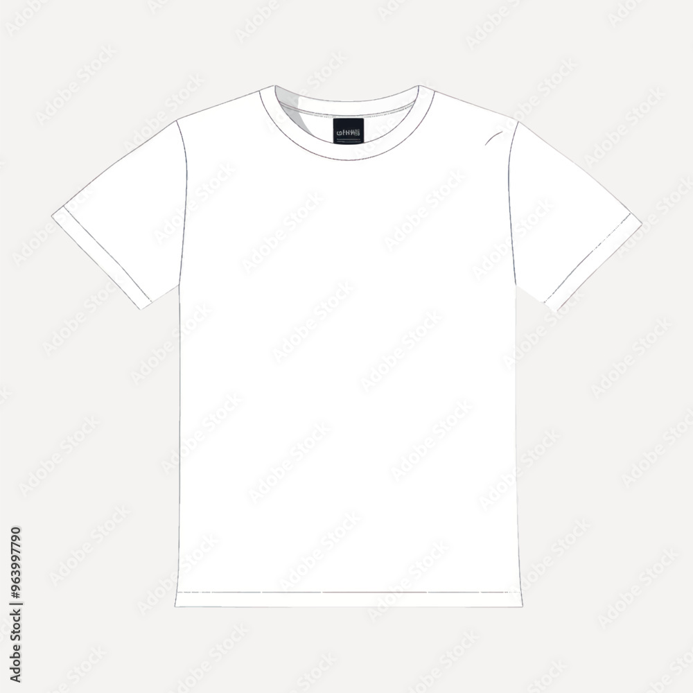 Plain white t-shirt template Plain white t-shirt template