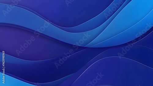 Abstract Blue Curved Lines Background