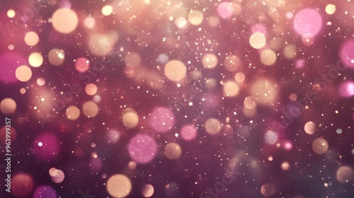 Abstract Pink and Gold Bokeh Background