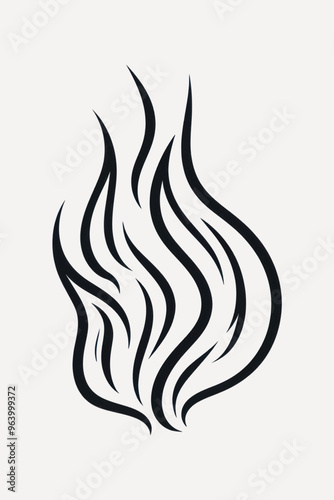 Abstract flame tattoo design