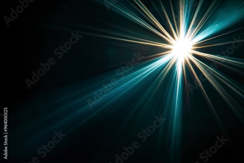 Lens flare glow light effect on black. image of rays light effects, overlays or flare isolated on black background for design. lens flare light over black background , ai