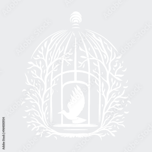 Intricate birdcage silhouette design
