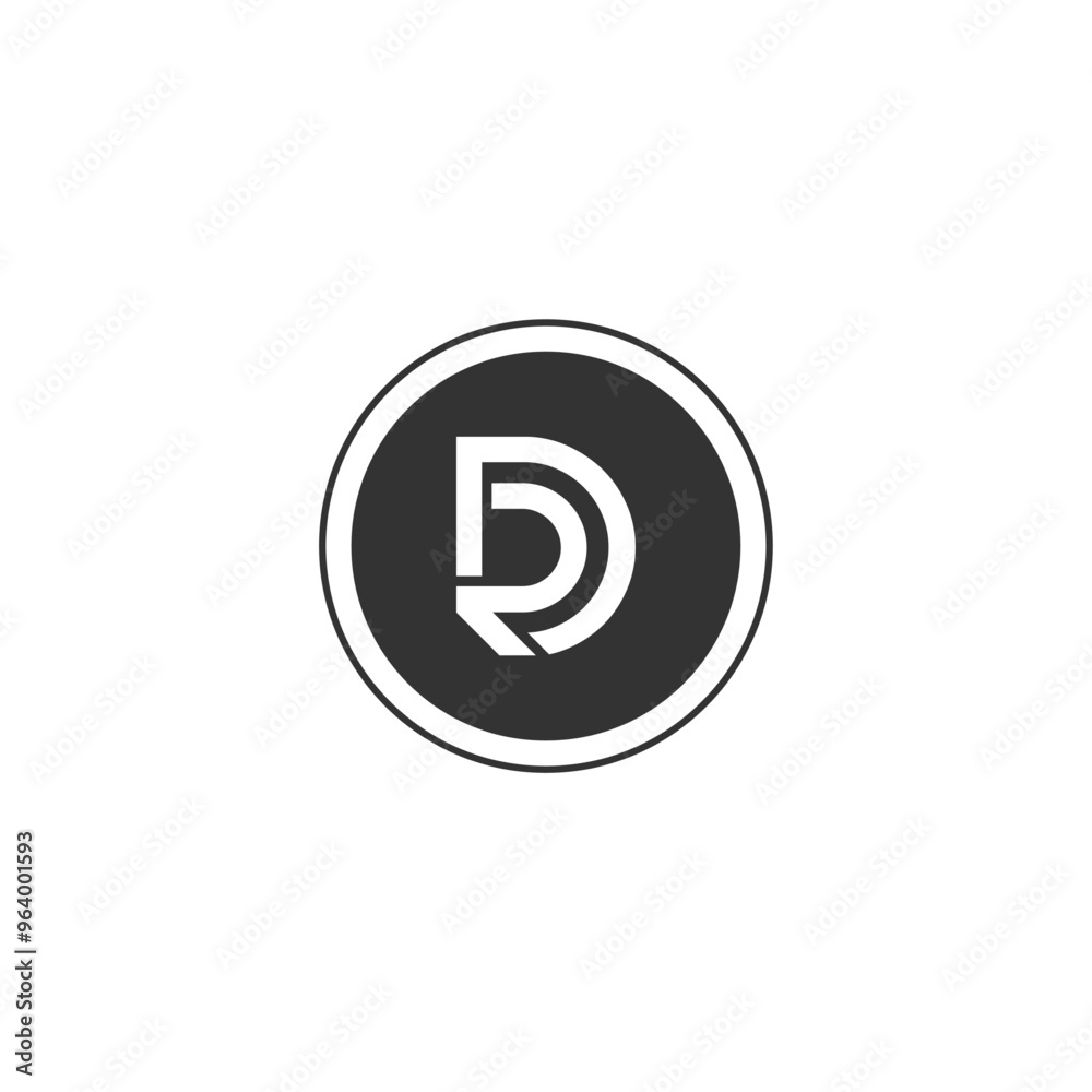 DR or RD abstract letter outstanding professional business awesome artistic branding company different colors illustration. Logo or icon or monogram design. DR or RD abstract letter outstanding professional business awesome artistic branding company different colors illustration. Logo or icon or monogram design.