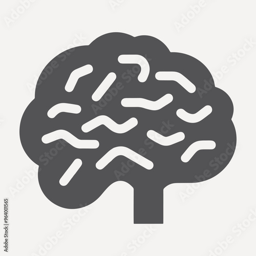 Abstract brain icon illustration