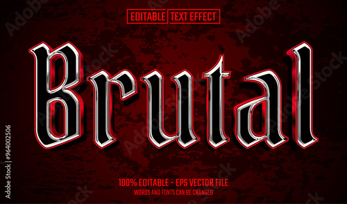 brutal editable text effect