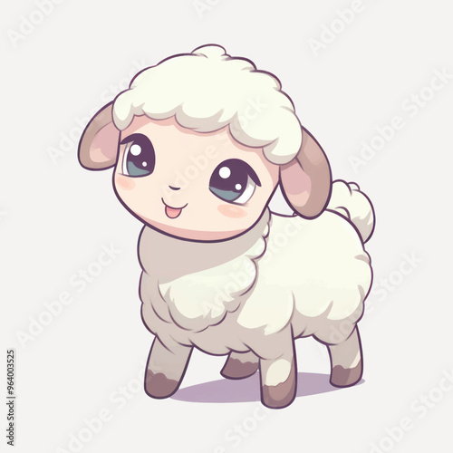 Cute cartoon lamb illustration