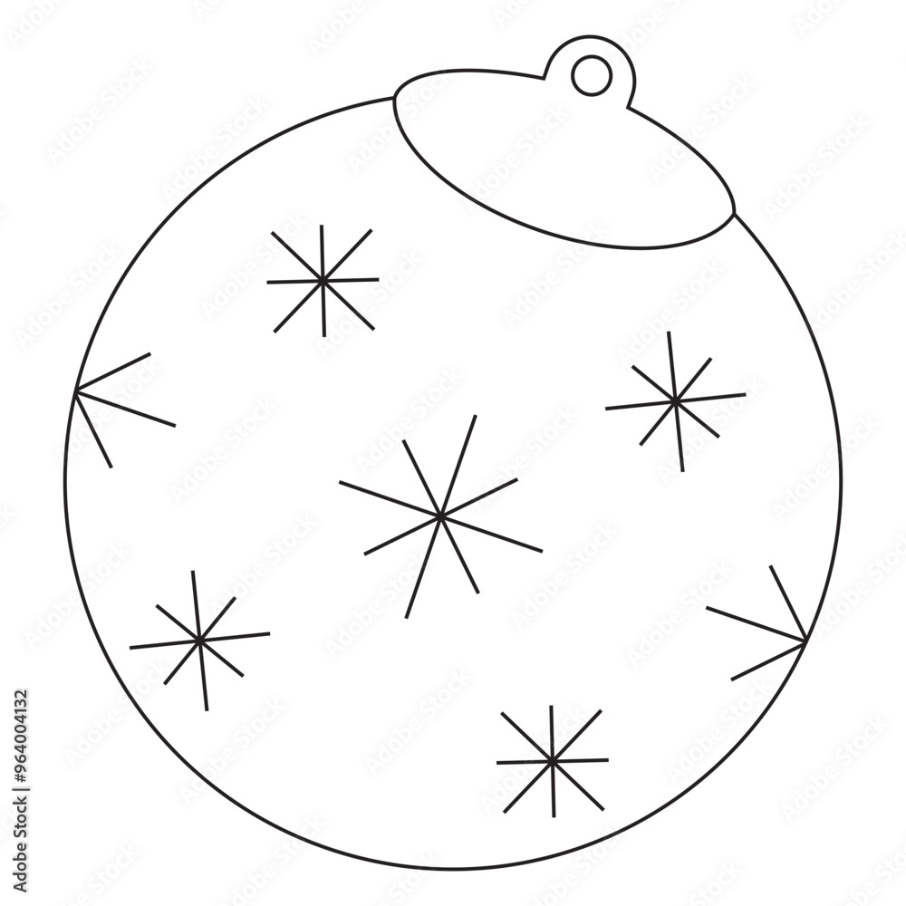 Fototapeta premium Christmas Coloring Page For Kids