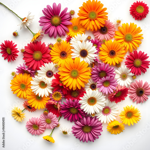 Beautiful pink daisy bouquet blooming in a summer garden