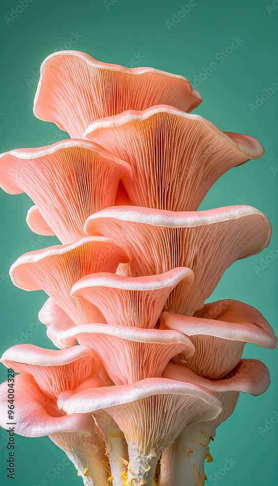 bright Colored Background Saturated unusual acid shades oyster mushrooms Background bright Colored Background Saturated unusual acid shades oyster mushrooms Background