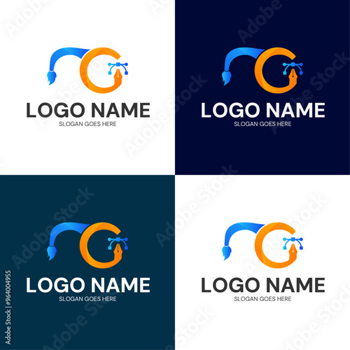 Creative And Colorful Latter Mark Logo Design