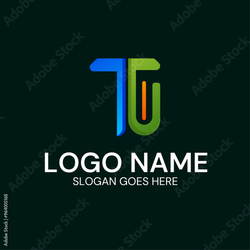 Creative And Colorful Latter Mark Logo Design