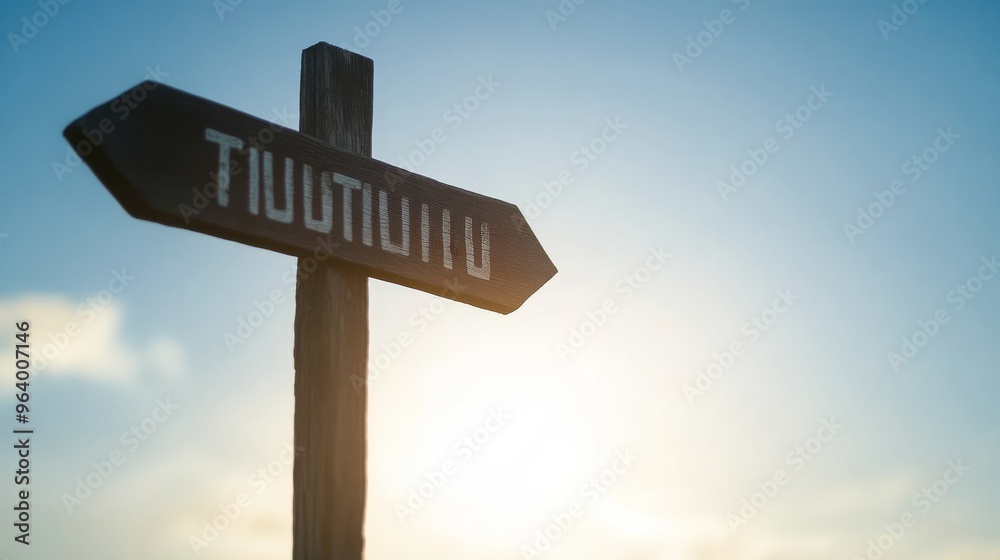 Motivational arrow signpost and Jesus's word. Motivational arrow signpost and Jesus's word.