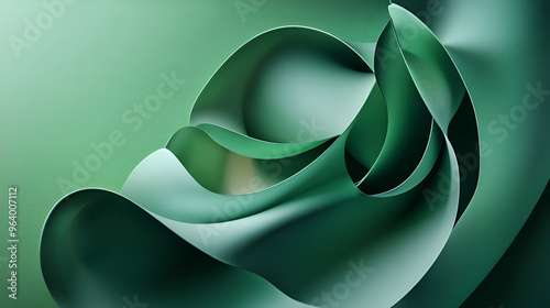 Abstract background with folded textile ruffle, abstract curves, fashion wallpaper,Wallpaper Fractal art background for creative designbackground , the above dynamic green image  photo