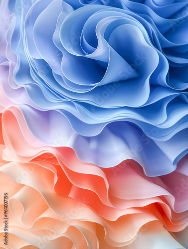 Wallpaper Mural Colorful fabric forming abstract wavy pattern background Torontodigital.ca