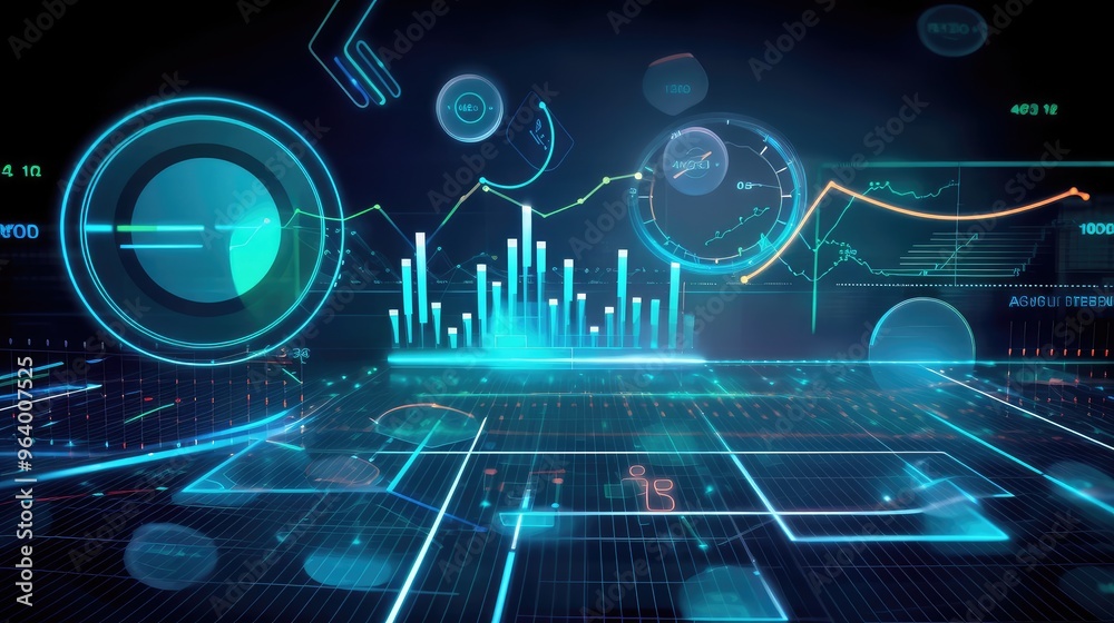 Futuristic Data Analysis Dashboard Interface Futuristic Data Analysis Dashboard Interface