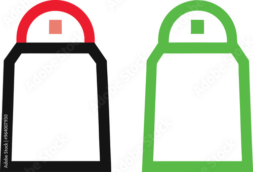 Simple and Stylish Salt and Pepper Shakers in a Vector Art for Kitchen Lovers
