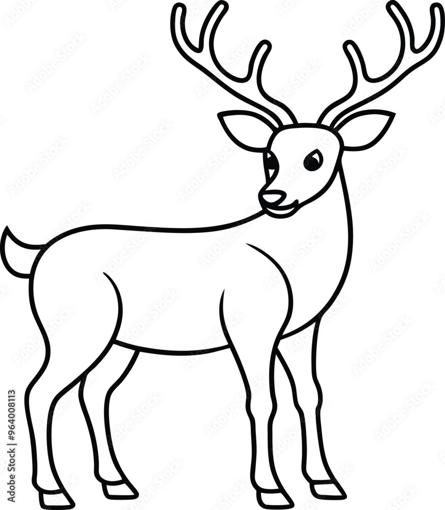 Captivating Reindeer with Large Antlers Vector Design for Christmas and Winter Themes
Captivating Reindeer with Large Antlers Vector Design for Christmas and Winter Themes