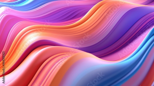 Wallpaper Mural Vibrant Abstract Colorful Fluid Waves Torontodigital.ca