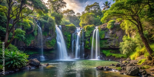 10. Step into the enchanting world of Lembh Anai Falls in January, ethereal waterfalls amidst ancient trees.