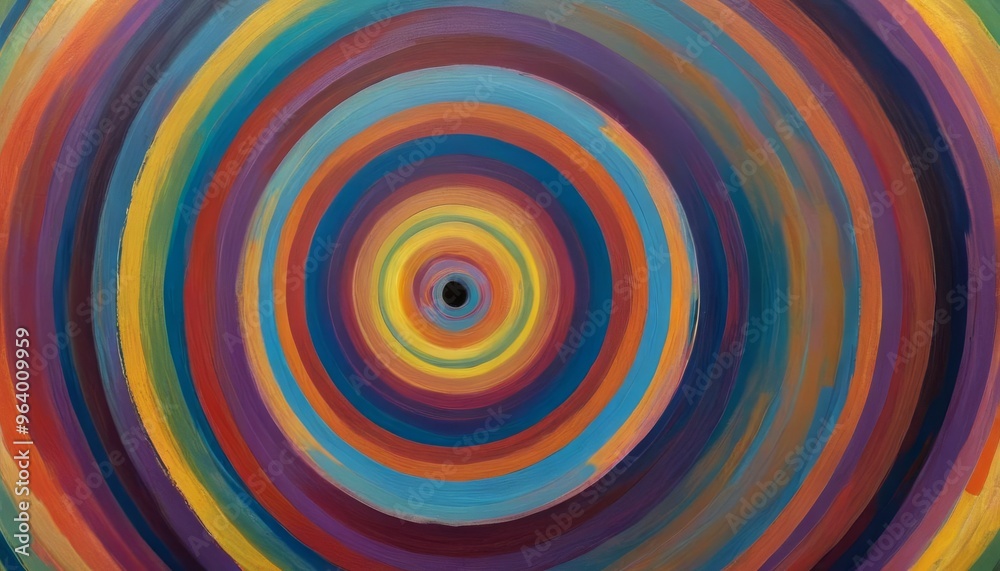 Vibrant abstract art featuring colorful concentric circles creating a hypnotic and dynamic visual effect. The bold use of color and form adds energy and excitement, perfect for contemporary settings Vibrant abstract art featuring colorful concentric circles creating a hypnotic and dynamic visual effect. The bold use of color and form adds energy and excitement, perfect for contemporary settings