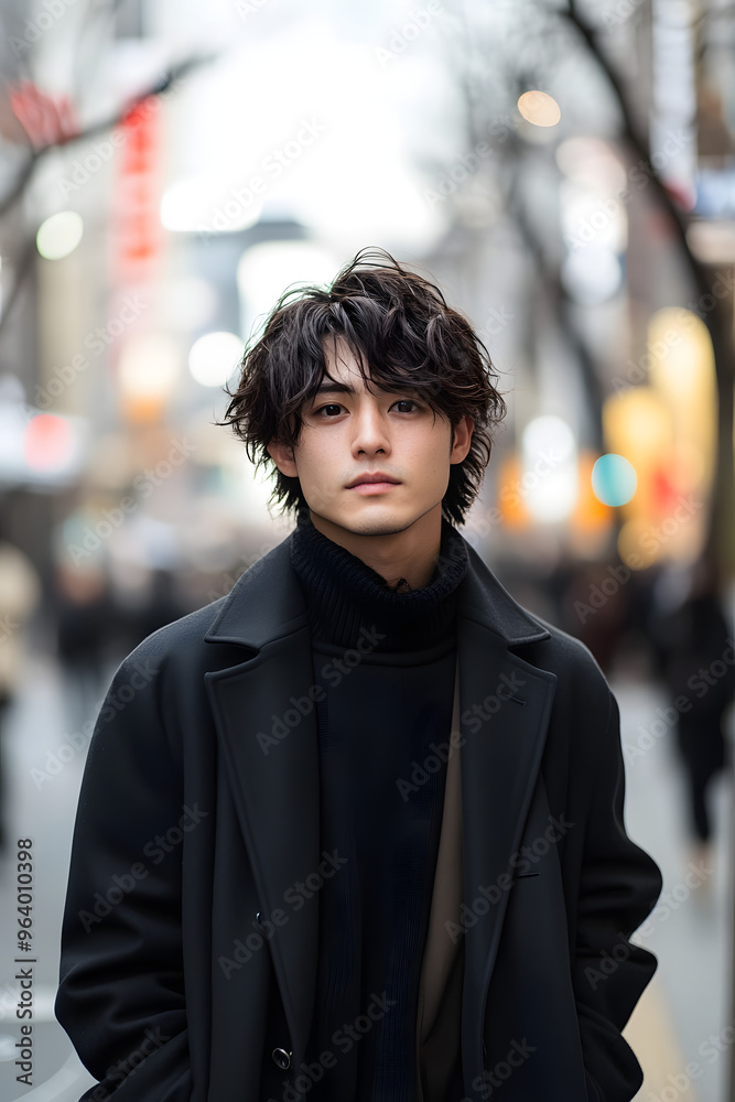Fototapeta premium 20代のハンサムな日本人青年3