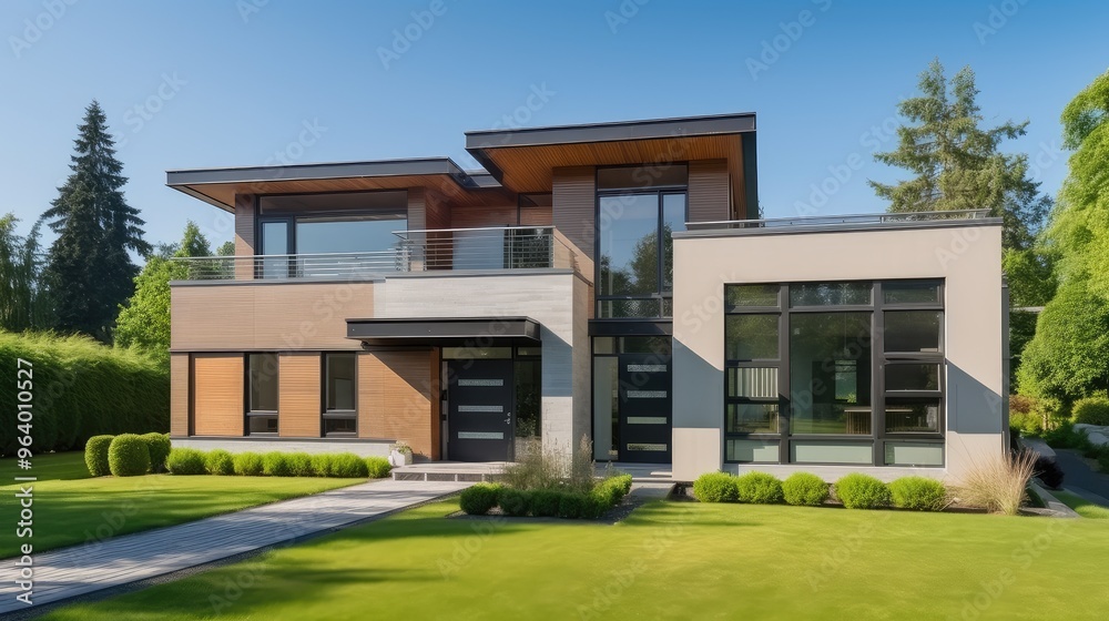 Contemporary Luxury Home Exterior View Contemporary Luxury Home Exterior View
