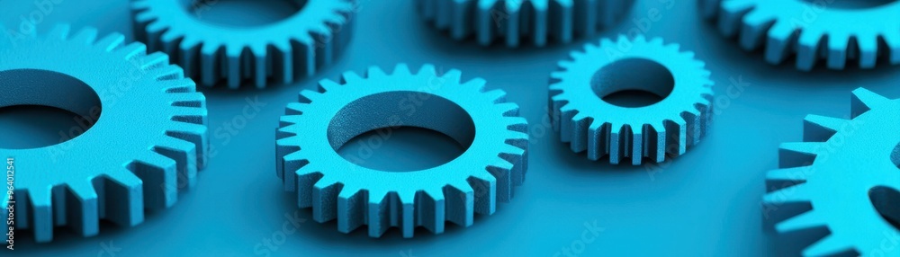 A vibrant blue background featuring various gears, symbolizing engineering, mechanics, and innovation in technology. A vibrant blue background featuring various gears, symbolizing engineering, mechanics, and innovation in technology.