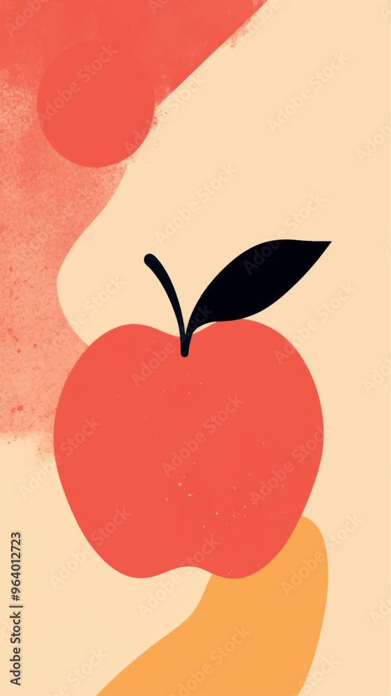 Fototapeta premium Abstract apple art print