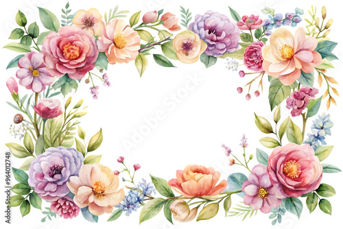 Elegant Flower Frames for Your Designs, Transparent PNG Flower Frames, Floral Borders on Transparent Background, Flower Frame PNG for Projects