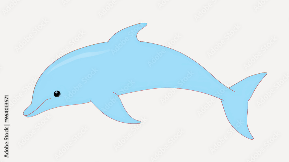 Cute blue dolphin illustration Cute blue dolphin illustration