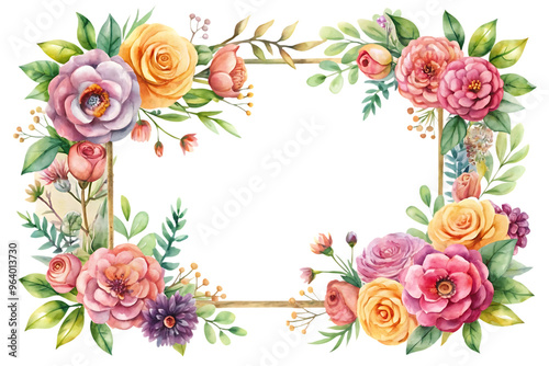 Beautiful Flower Frames for Any Occasion, High-Quality Floral Frames PNG, Transparent Flower Frame for Cards, Flower Frame PNG for Scrapbooking