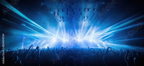 Energetic Crowd Enjoying Live Concert Lights photo