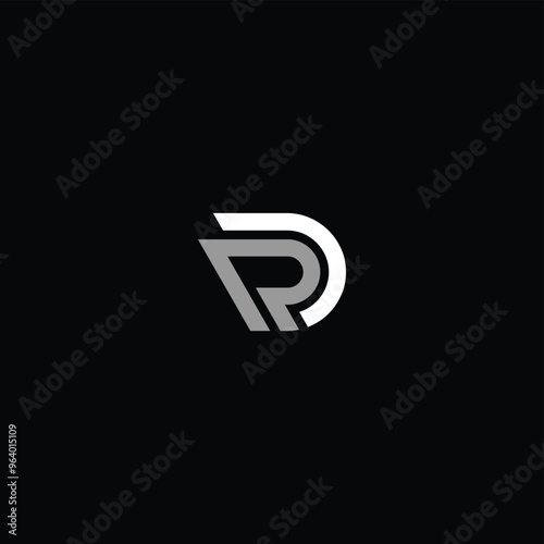 DR or RD abstract letter outstanding professional business awesome artistic branding company different colors illustration. Logo or icon or monogram design.