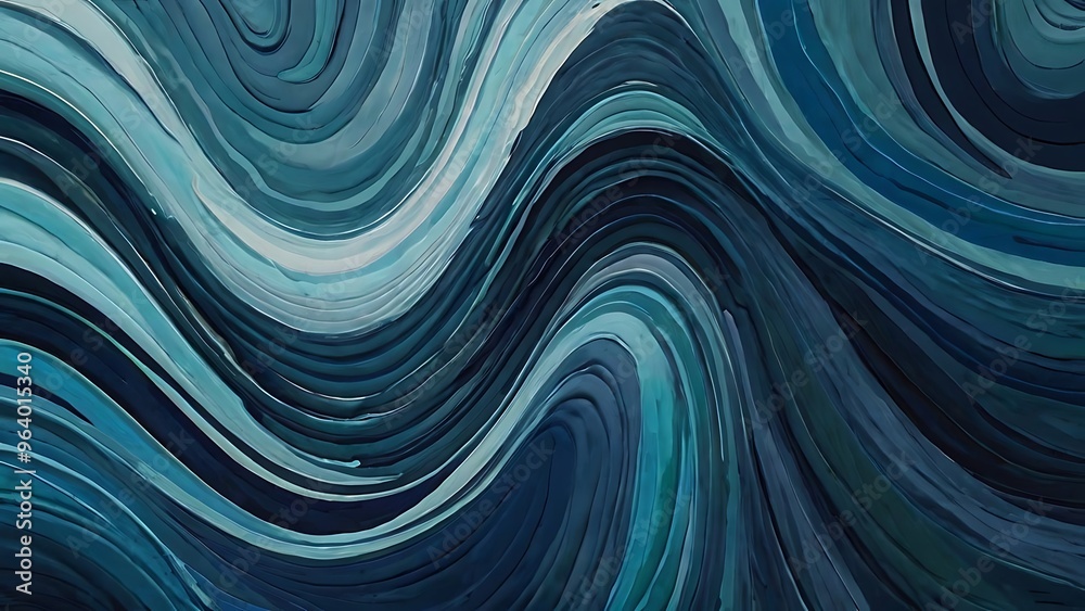 Abstract art style background featuring a fluid wavy pattern with a gradient transition from light blue to deep navy blue, vector style Abstract art style background featuring a fluid wavy pattern with a gradient transition from light blue to deep navy blue, vector style