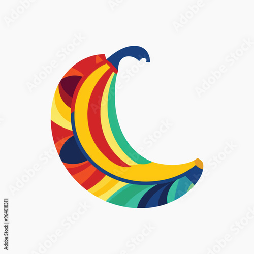 Colorful abstract banana illustration