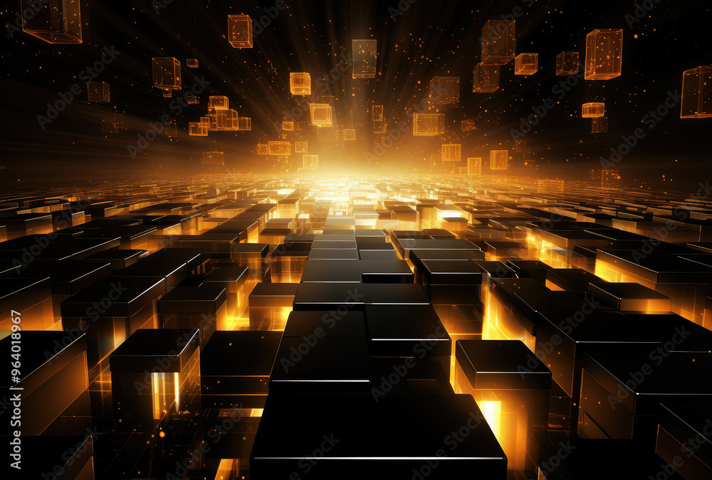 Fototapeta premium Digital Infinity: Cityscape of Tomorrow