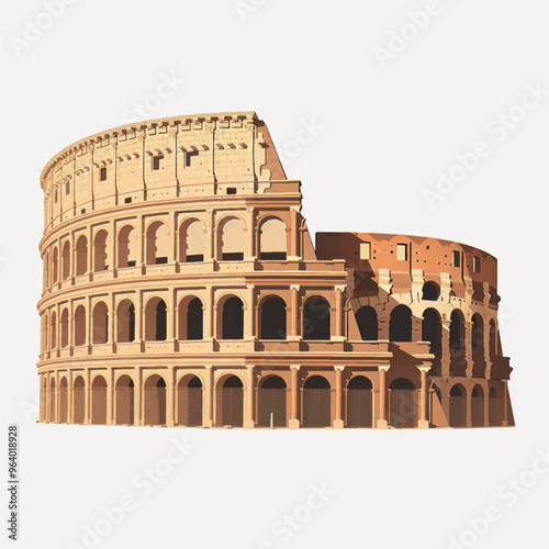 Ancient Roman Colosseum illustration