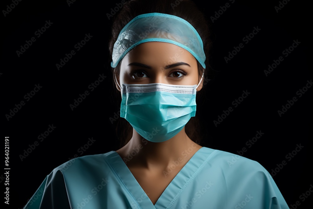 young nurse or doctor in medical mask at hospital young nurse or doctor in medical mask at hospital