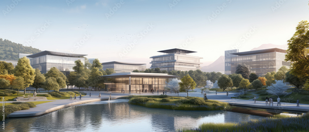 Serene Corporate Oasis: Lakeside Business Park