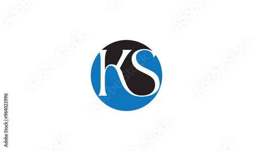 ks logo design, KS Letter Initial Logo Design Template Vector Illustration, KS modern logo