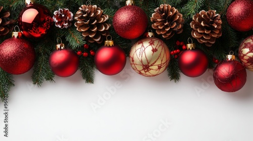 Happy New Year 2025! Realistic 3D rendering of the figures, complemented by silver gift box ribbons and Christmas decorations. This is the perfect celebratory sign for your 2025. ai generated
