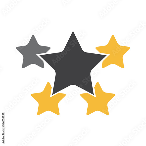 Three Rating Star Template Icon