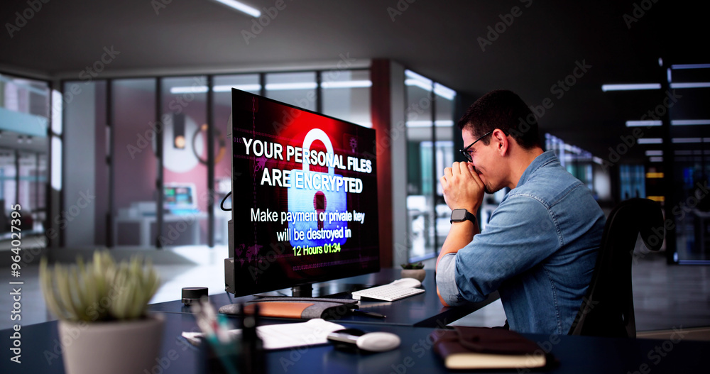Ransomware Cyber Attack Showing Personal Files Encrypted Ransomware Cyber Attack Showing Personal Files Encrypted