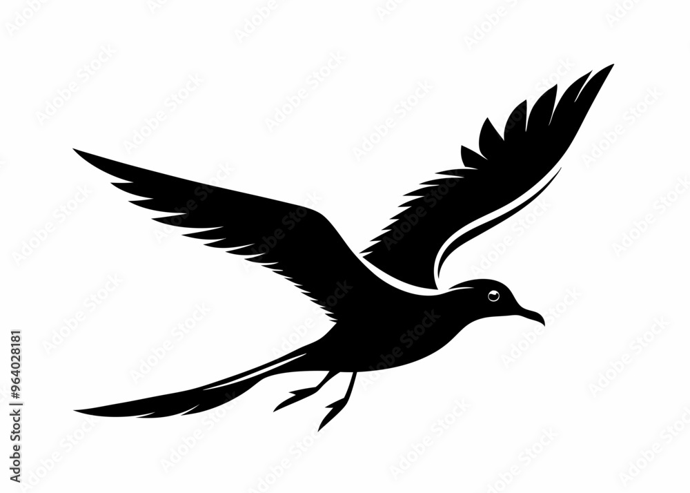 Obraz premium Seagull silhouette vector illustration